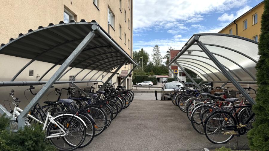 Cykelparkering på Fleminggatan 29.